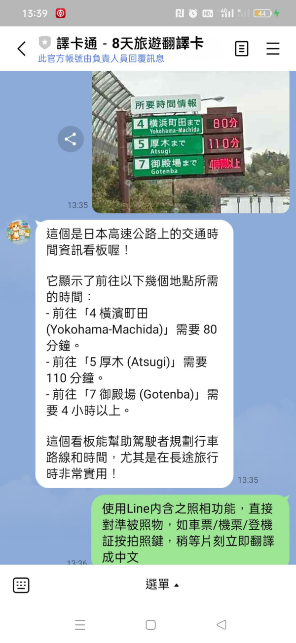 6天旅遊翻譯卡